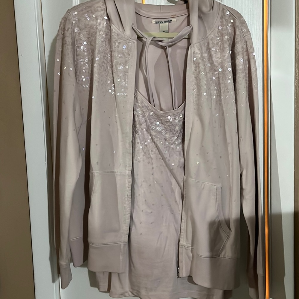 Lucky Brand 2 pc jacket & tank top